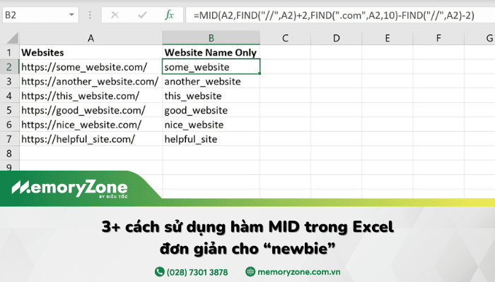 Bí Quyết Sử Dụng Hàm MID trong Excel Cho Người Mới Bắt Đầu