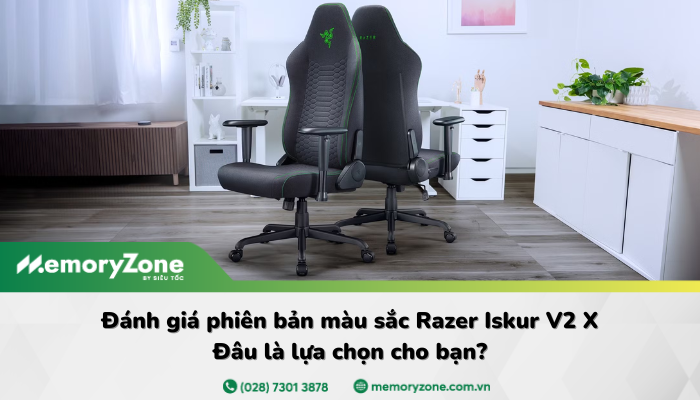 So sánh các phiên bản màu sắc Razer Iskur V2 X – Màu nào nổi bật nhất?