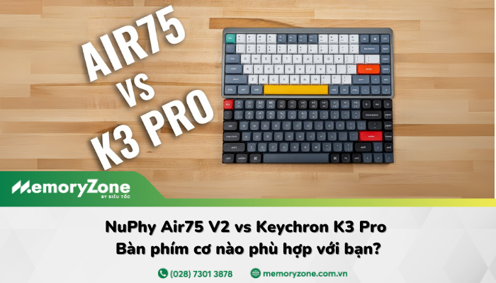 NuPhy Air75 V2 vs Keychron K3 Pro: Bàn phím cơ nào phù hợp với bạn?