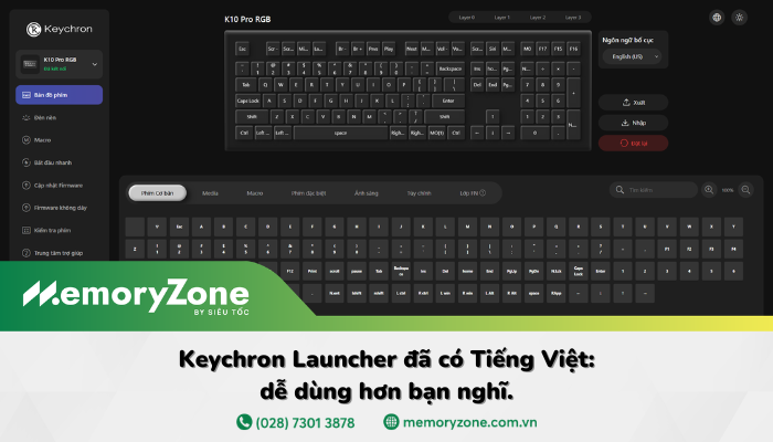 Keychron Launcher đã có Tiếng Việt: dễ dùng hơn bạn nghĩ