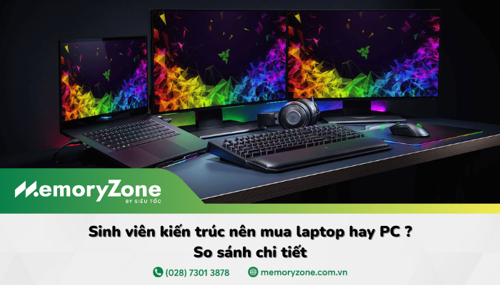 Sinh viên kiến trúc nên mua laptop hay PC 2026? So sánh chi tiết