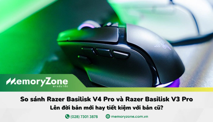 So sánh Razer Basilisk V4 Pro và Razer Basilisk V3 Pro: Lên đời bản mới hay tiết kiệm với bản cũ?