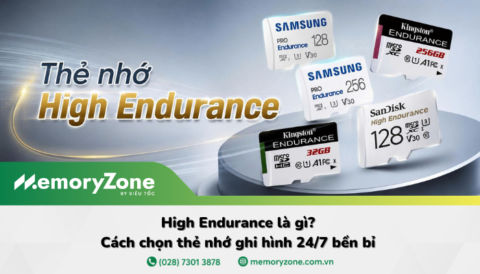 High Endurance là gì? Hướng dẫn chọn thẻ nhớ cho camera 24/7
