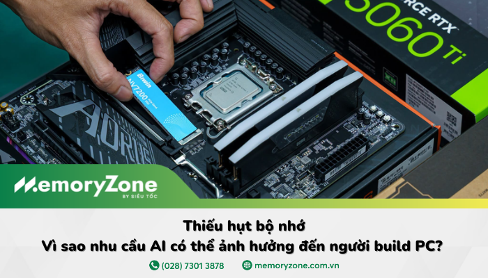 Thiếu hụt bộ nhớ: AI đang gây áp lực lên giá RAM, SSD?