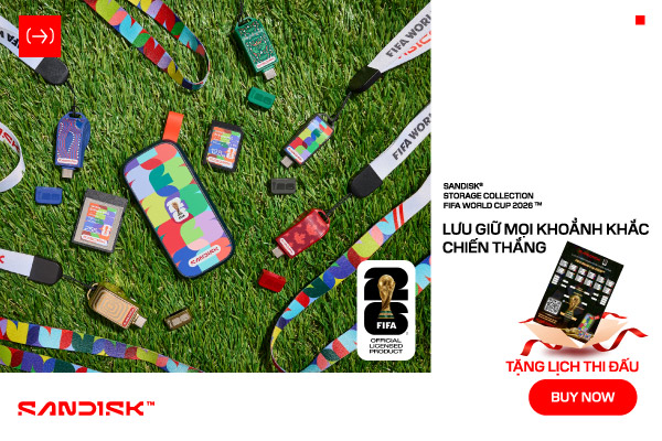 LƯU GIỮ MỌI KHOẢNH KHẮC CHIẾN THẮNG CÙNG SANDISK FIFA WORLD CUP 2026™