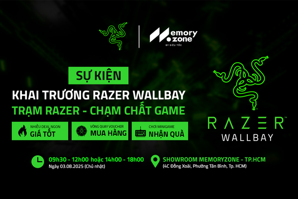 Grand Opening Razer Wallbay: Trạm Razer - Chạm chất game tại MemoryZone