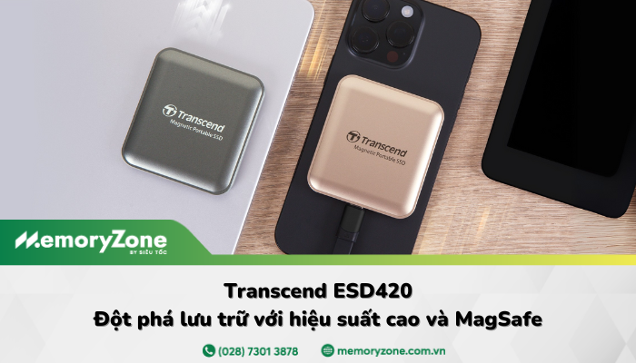 Transcend ESD420: Lưu trữ an toàn, kết nối MagSafe thông minh