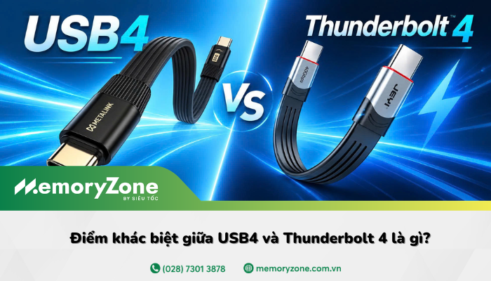 So sánh USB4 và Thunderbolt 4 chi tiết, nên chọn loại nào?