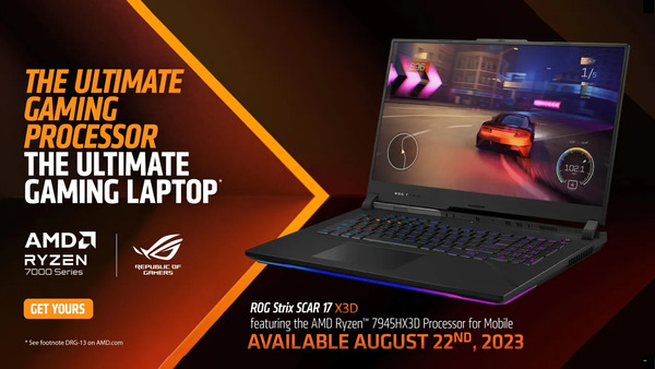 ASUS ROG STRIX SCAR 17 X3D (2023) G733PYV sử dụng CPU Ryzen 9 7945HX3D