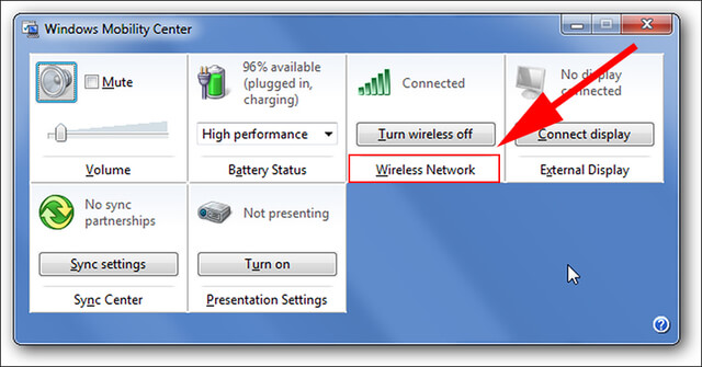 Bạn chọn vào Wireless Network