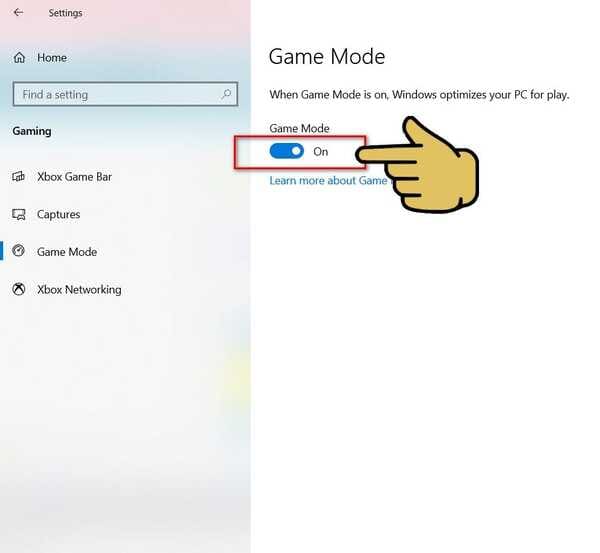 Bật tính năng Game Mode trên máy tính