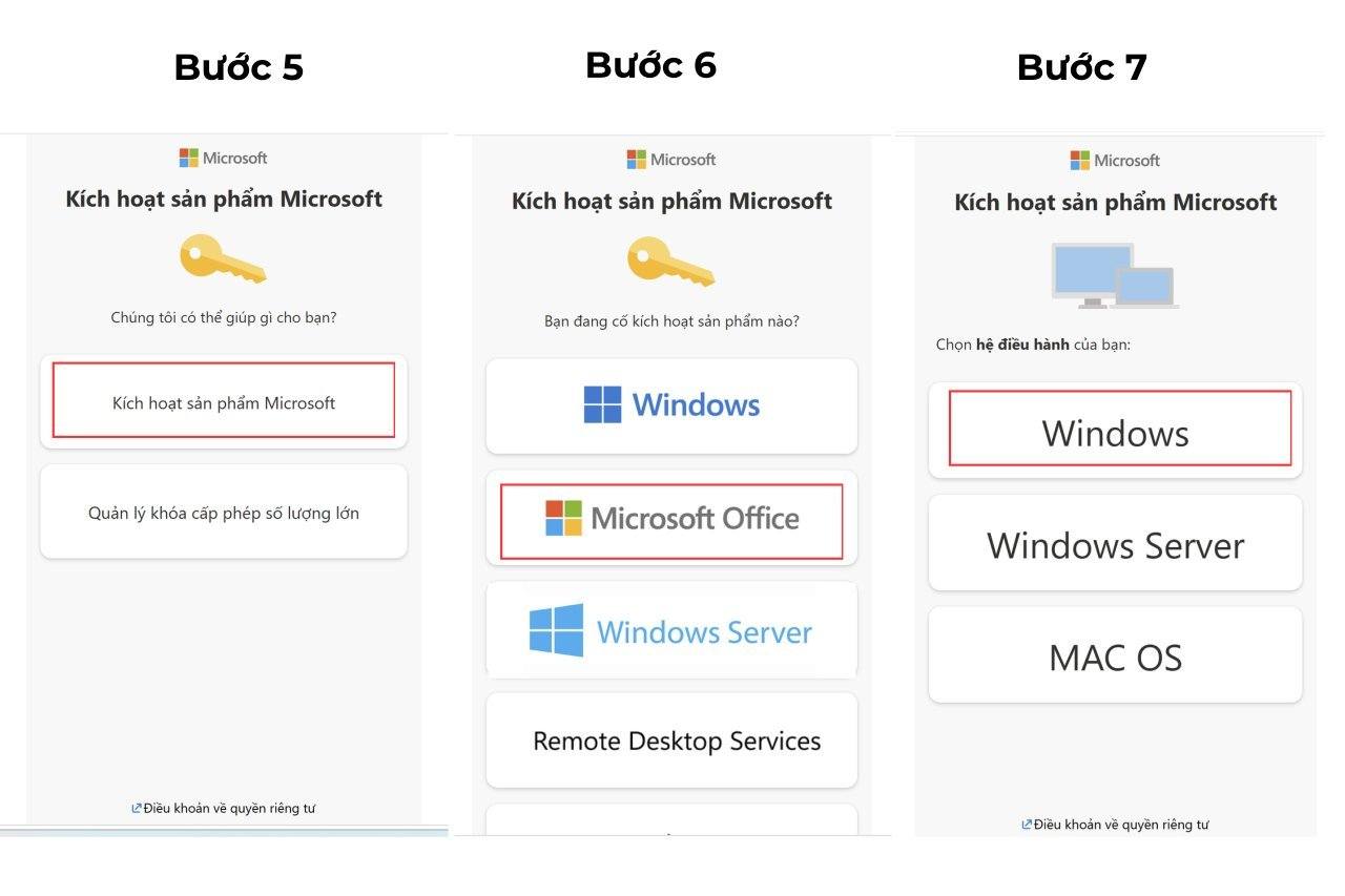 Làm theo các bước như ảnh
