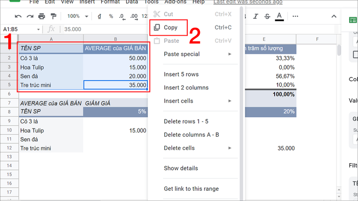 Cách tạo nhiều báo cáo trong Google Sheet