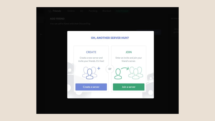 Chọn Join a Server