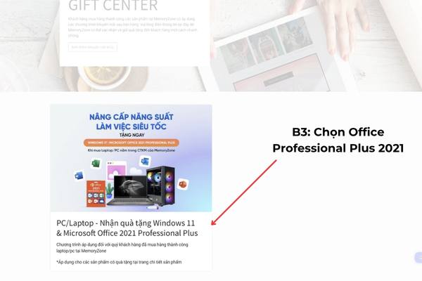 Chọn Office Professional Plus 2021&nbsp;