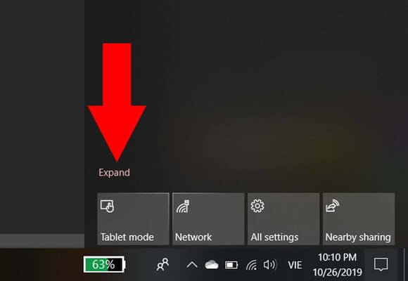 Chọn vào Expand