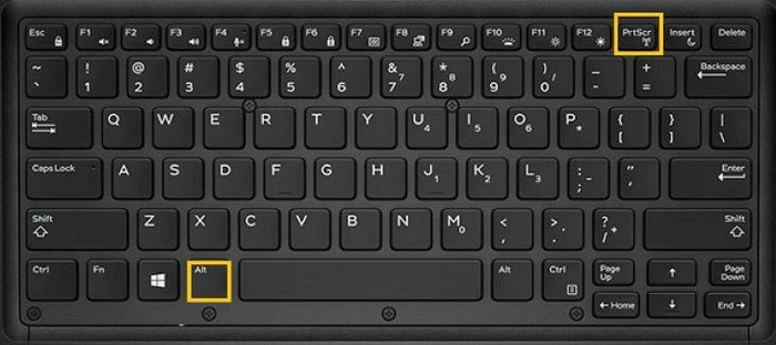 Chụp ảnh màn hình máy tính Dell với tổ hợp Alt + Print Screen