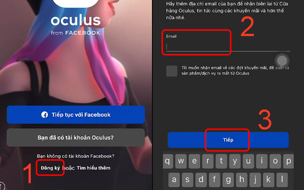 Sử dụng tài khoản Facebook để đăng ký hoặc đăng nhập