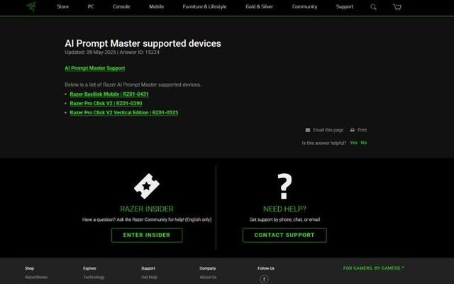 Razer AI Prompt Master