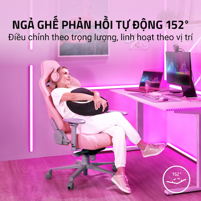 Độ ngả ghế rộng lên đến 152 độ, đảm bảo sự êm ái tối đa