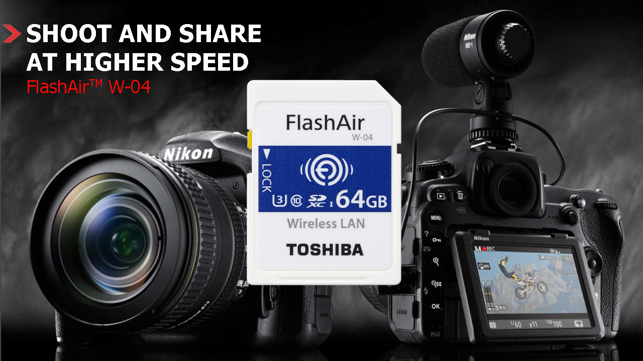 Thẻ Nhớ SDXC Toshiba WiFi FlashAir W-04 U3 64GB