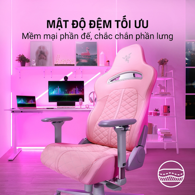 Ghế trang bị mật độ mút cao, tạo cảm giác dễ chịu