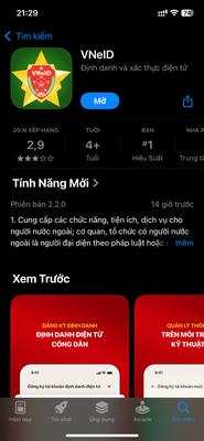 Giao diện VNeID được cập nhật mới