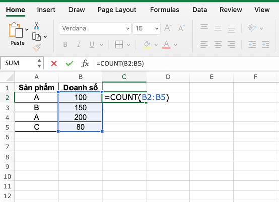 Hàm đếm COUNT