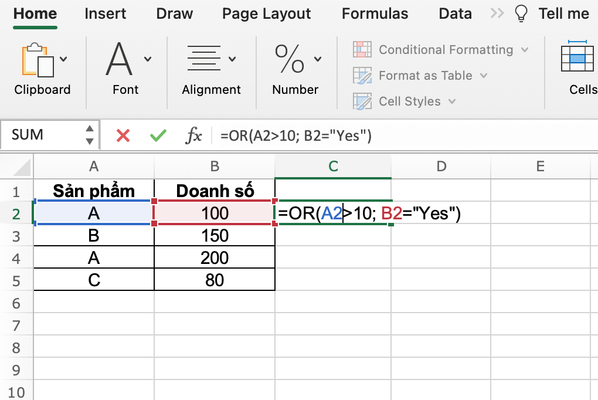 các hàm trong excel