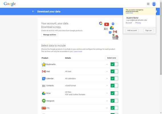 Google Takeout