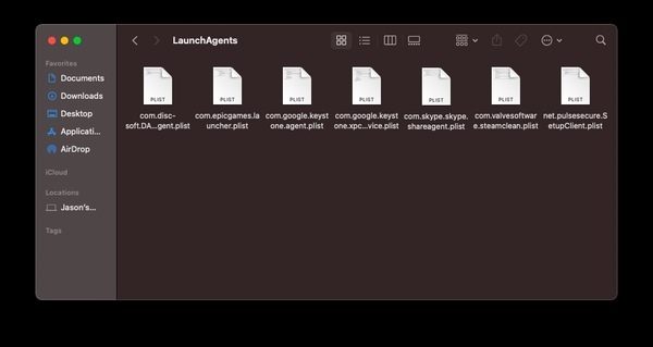 Làm sạch file Launch Agents