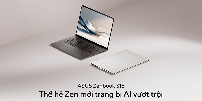 Laptop ASUS Zenbook S 16 UM5606KA-RK113WS (Ryzen AI 7 350, Radeon Graphics,  Ram 24GB LPDDR5X, SSD 1TB, 16 Inch OLED 3K 120Hz 100% DCI-P3,  Win11/OFFICE2024)