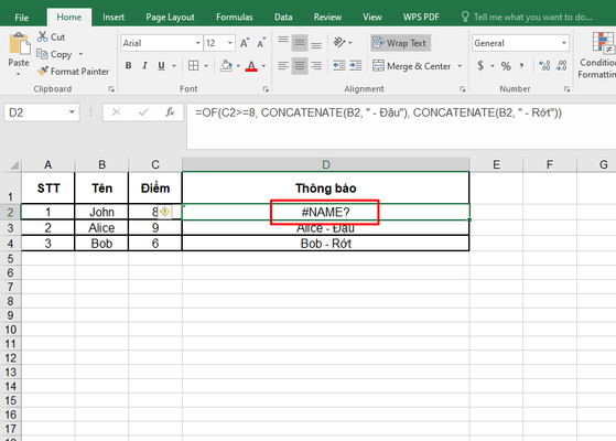 hàm if trong excel