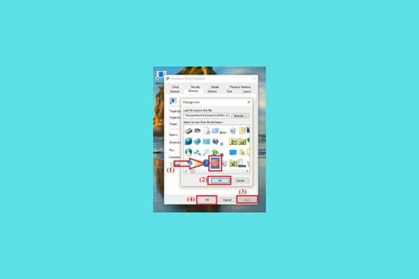 Lựa chọn icon theo ý thích và nhấn OK