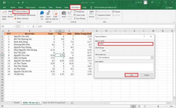 Macro trong Excel 