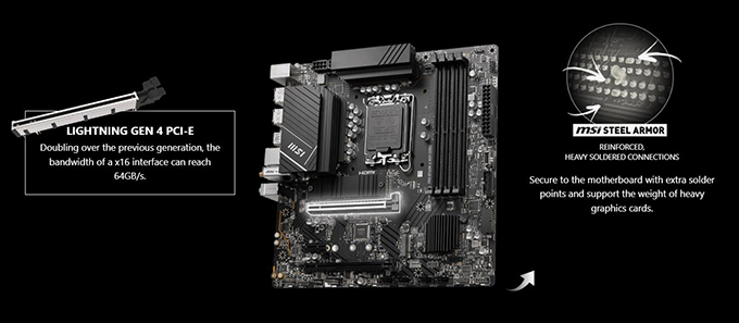 Mainboard MSI PRO B760M-A Wifi DDR4 ( Socket 1700, M ATX, 4 khe ram ) 4 mainboard pc msi pro b760m a wifi ddr4 3 nd
