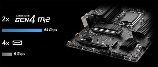 Mainboard MSI PRO B760M-A Wifi DDR4 ( Socket 1700, M ATX, 4 khe ram ) 5 mainboard pc msi pro b760m a wifi ddr4 4 nd