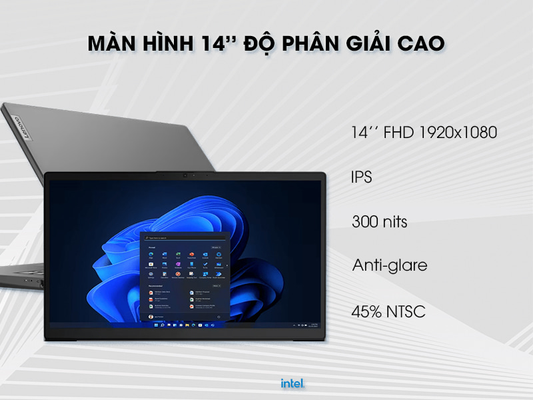 Màn hình 14 inch độ phân giải cao phù hợp cho việc giải trí