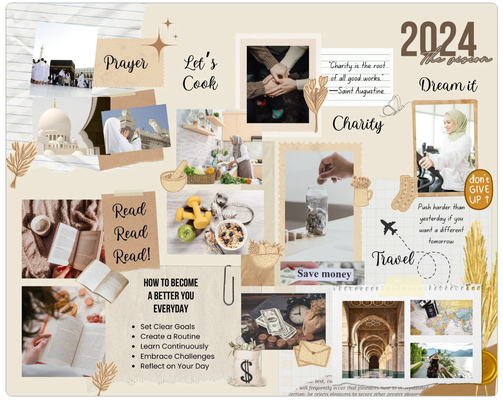 Mẫu Vision Board template 1