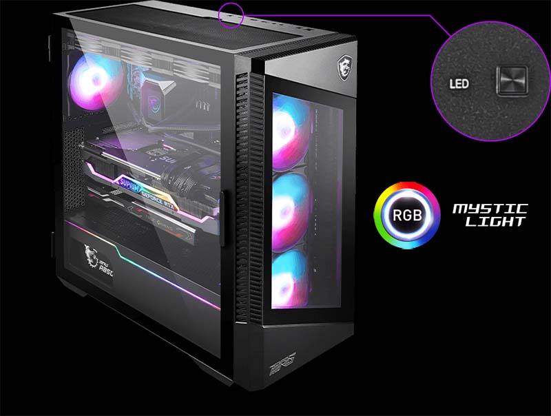 msi mpg velox 100r 04 MSI MPG VELOX 100R Tempered Glass - Mid Tower Case