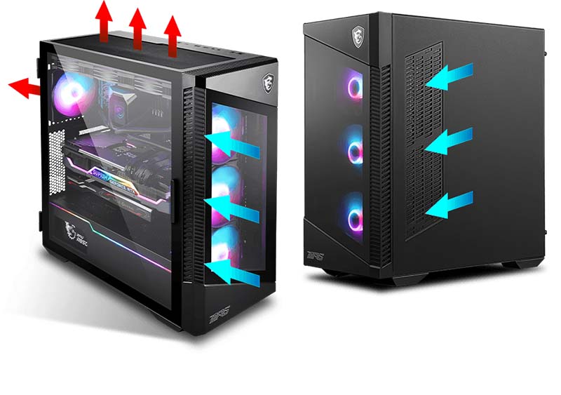 msi mpg velox 100r 06 MSI MPG VELOX 100R Tempered Glass - Mid Tower Case