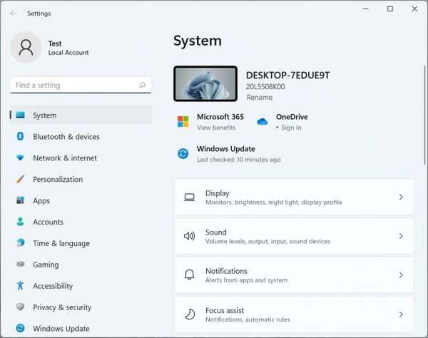 Nhấn tổ hợp phím Windows + I