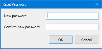 Nhập mật khẩu mới và chọn OK