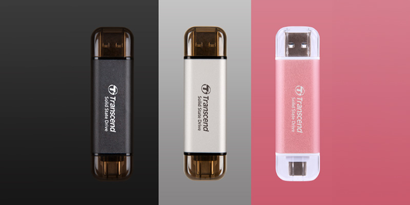 Ổ cứng di động Portable SSD 128GB Transcend ESD310C Màu Đen