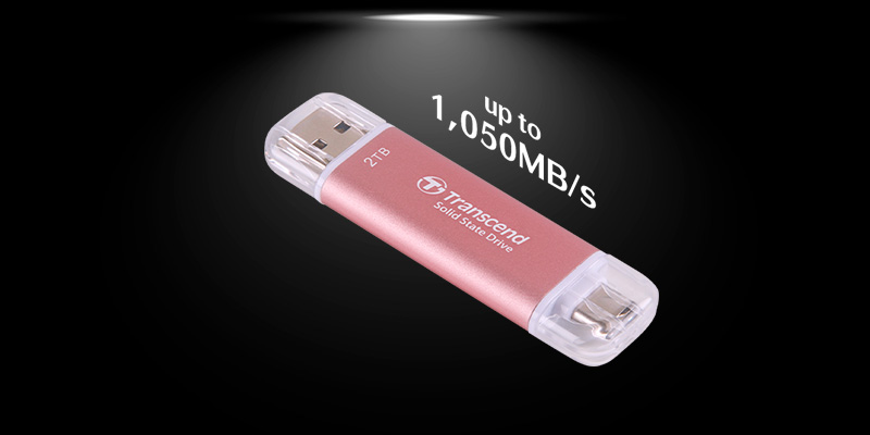 Ổ cứng di động Portable SSD 128GB Transcend ESD310C Màu Đen