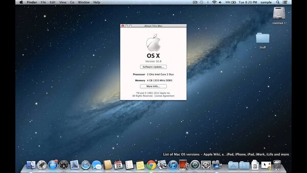 OS X được phát hành năm 2012