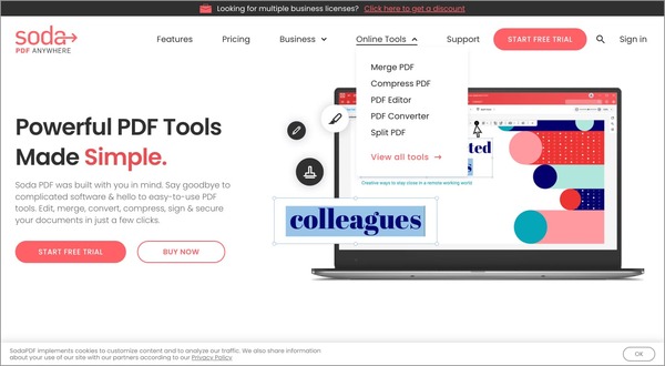 Soda PDF hỗ trợ xử lý hai tệp PDF trong mỗi giờ 