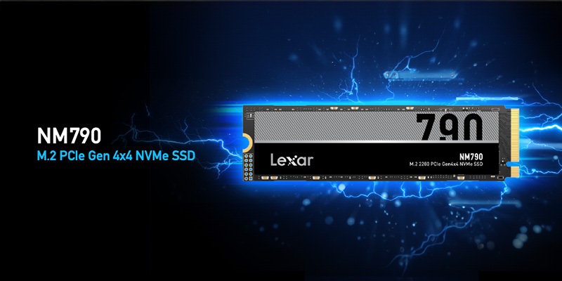 ssd lexar nm790 1tb m 2 pcie gen4 x4 nvme lnm790x001t rnnng nd Lexar NM790 with Heatsink 4TB - M.2 2280 NVMe Gen 4 x4 SSD - LNM790X004T-RN9NG
