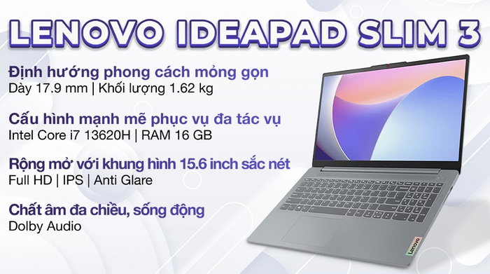 Thông số cấu hình chi tiết của IdeaPad Slim 3