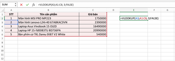 vlookup excel